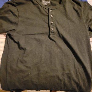 Goodlife Black S/S Scalloped Henley